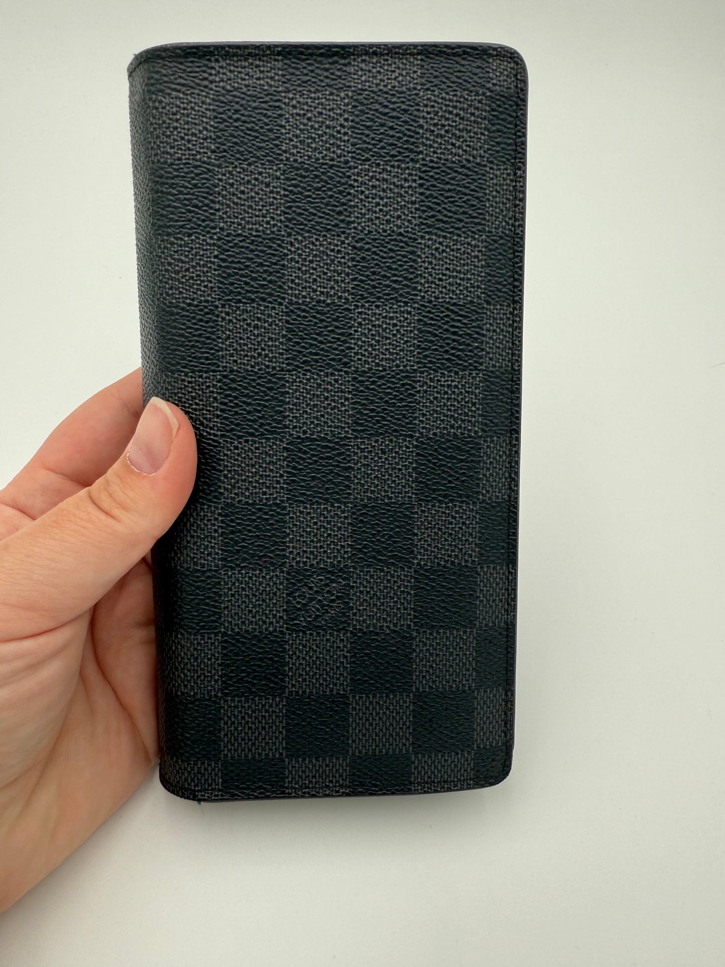 Wallet Luxury Designer By Louis Vuitton In Black & Grey, Size:Large