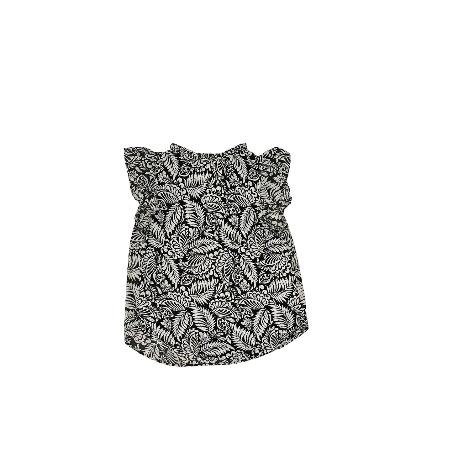 Blouse Ss By Loft In Black & Cream, Size:S