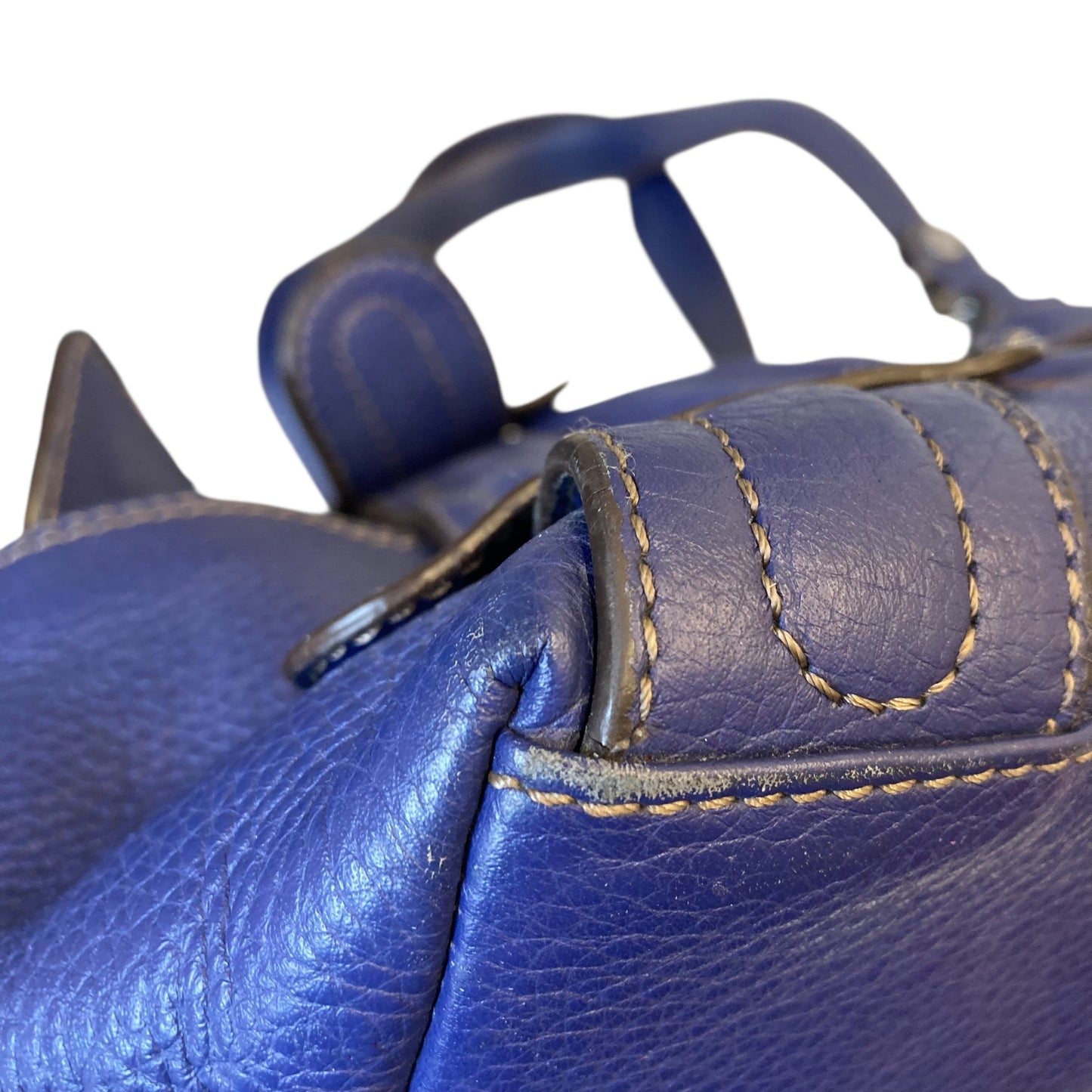 Handbag Leather By Tignanello  Purses In Blue, Size:Medium