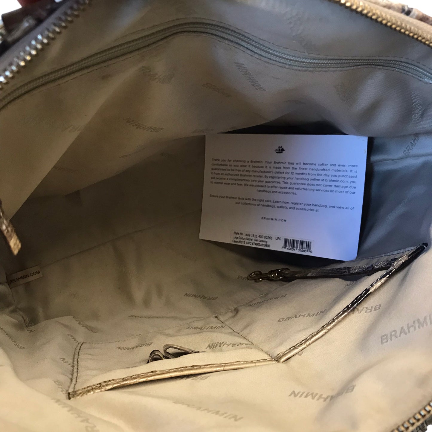 Handbag Designer By Brahmin In Multi, Size:Large