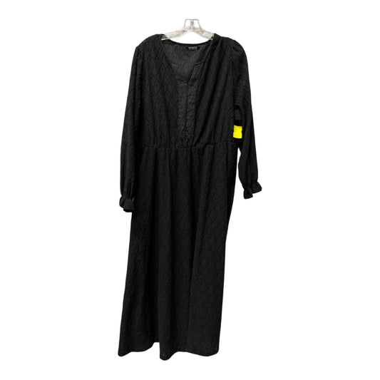Dress Casual Midi By Bloomchic In Black, Size:1X