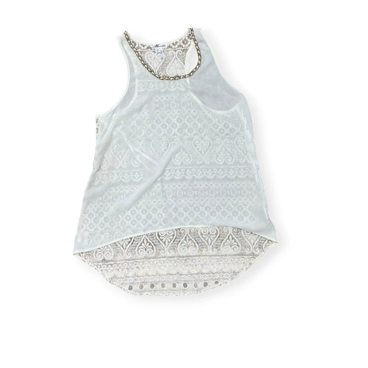 Top Sleeveless By Clothes Mentor In Cream, Size:L