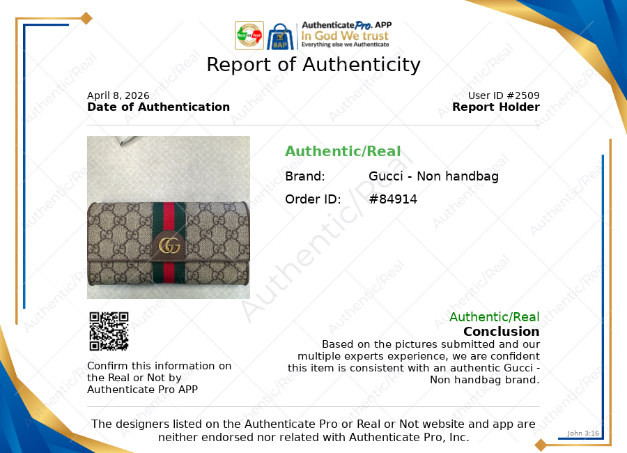 Ophidia Supreme Continental Wallet Luxury Designer By Gucci, Size: Medium