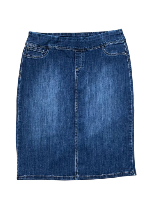 Skirt Maxi By Cj Banks In Blue Denim, Size:1X