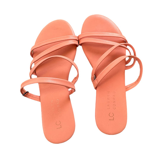 Sandals Flats By Lc Lauren Conrad In Coral, Size:6
