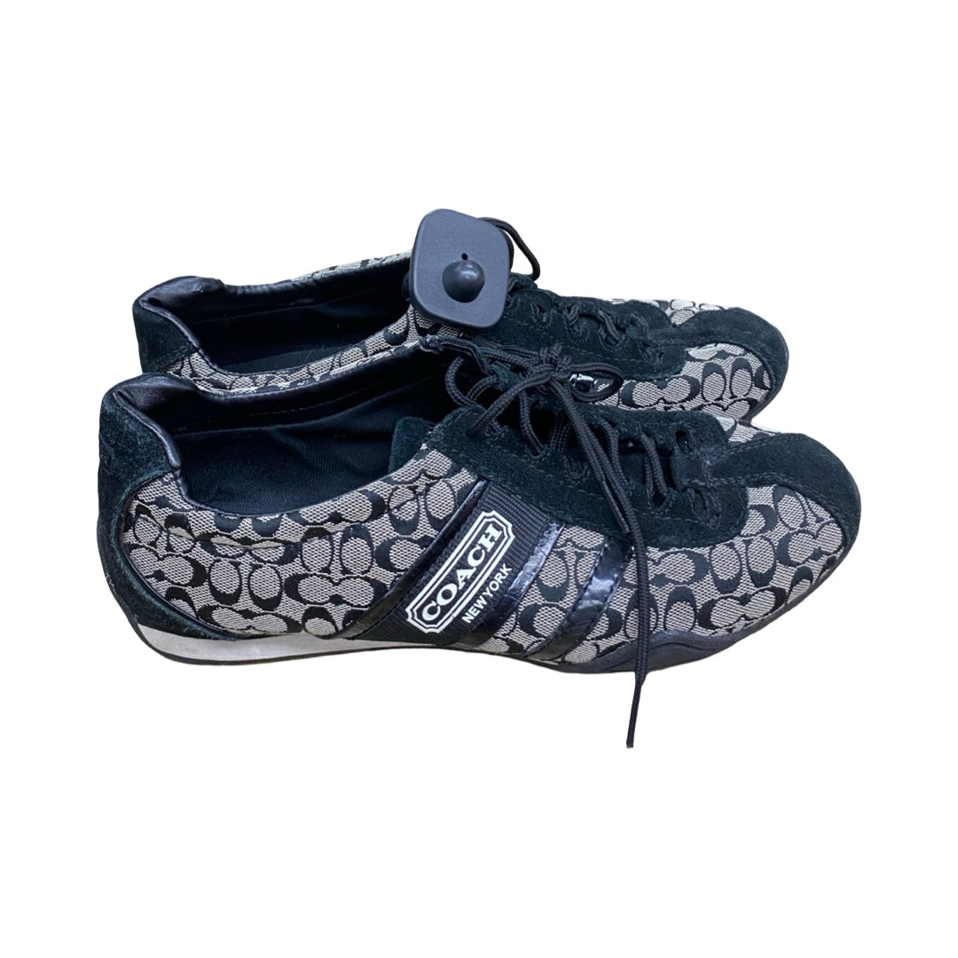 Shoes Designer By Coach In Black & Grey, Size:9.5