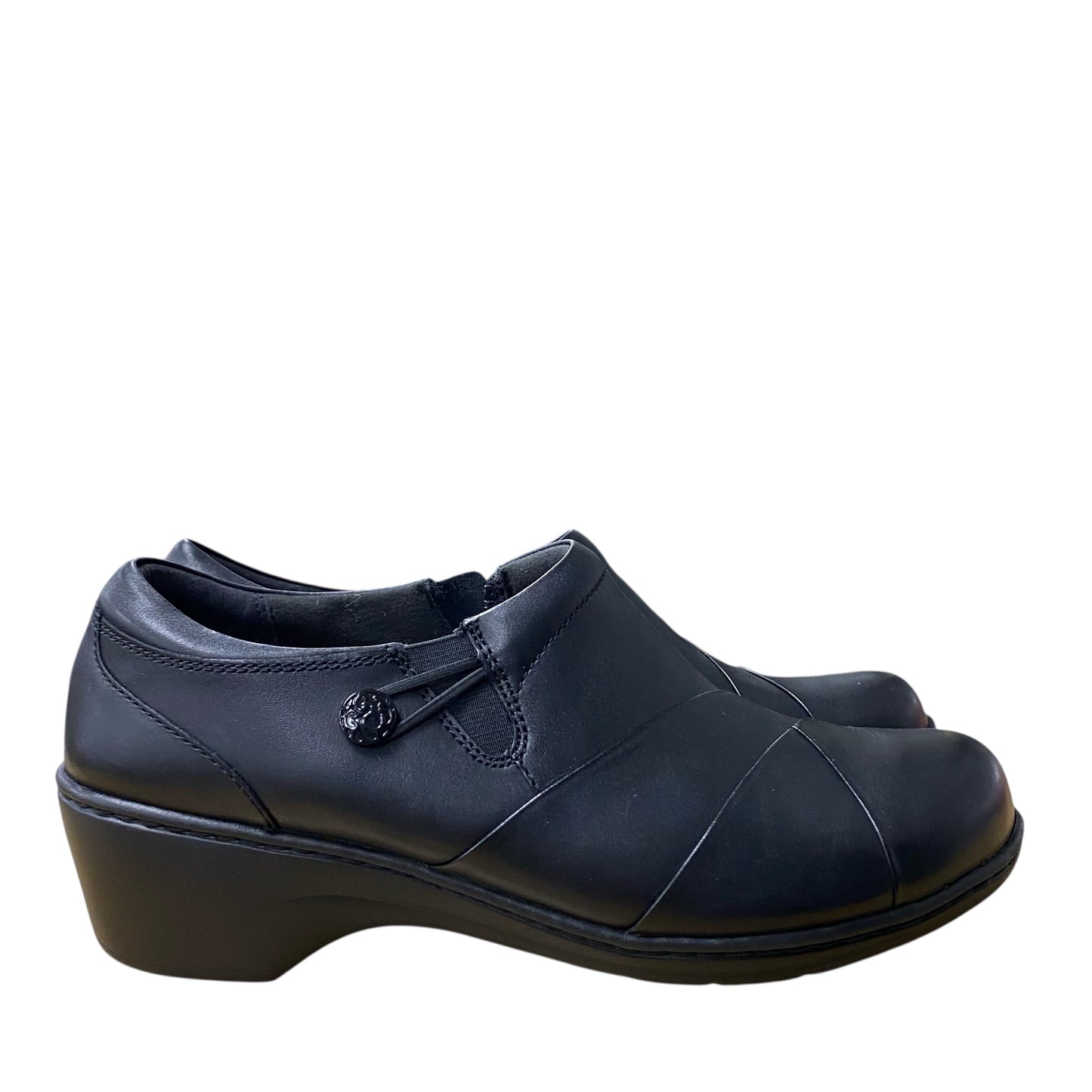 Shoes Flats By Clarks In Black, Size:12