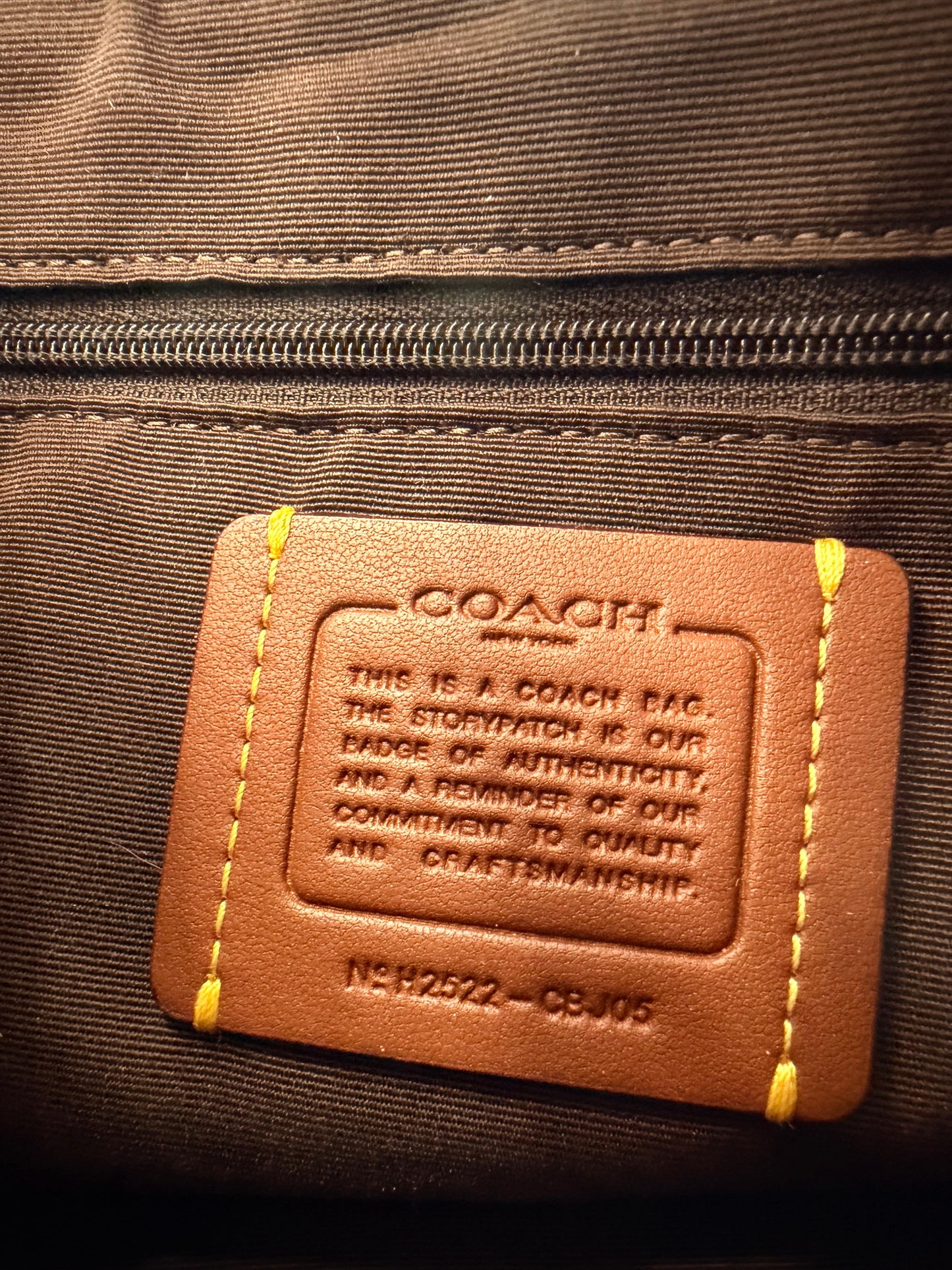 Handbag Designer By Coach In Brown, Size:Small