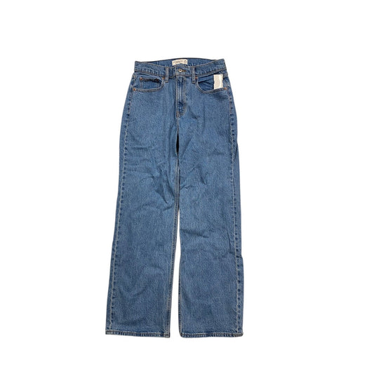 Jeans Straight By Abercrombie And Fitch In Blue Denim, Size:6
