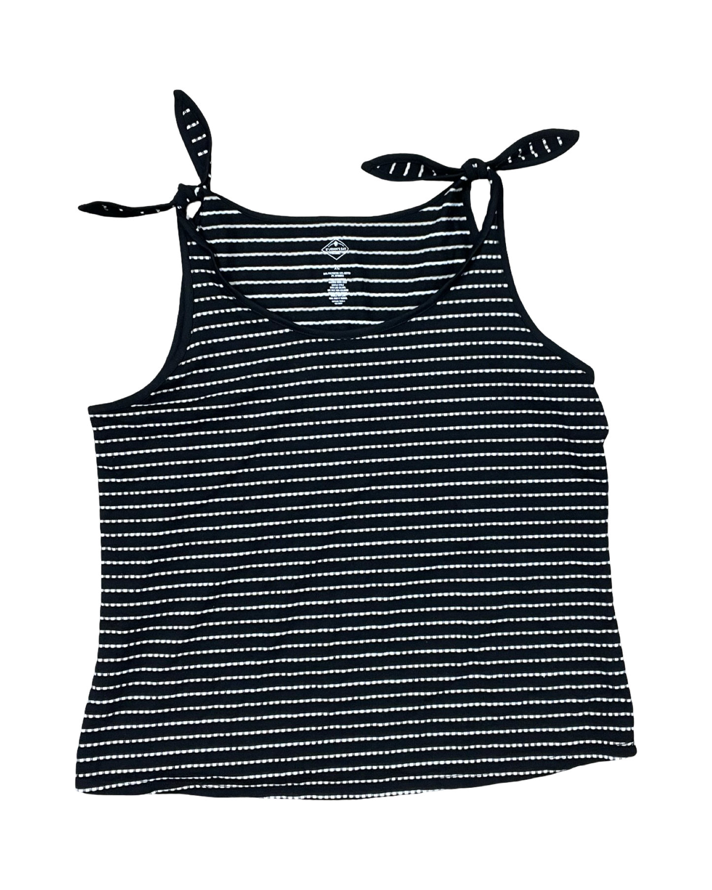 Top Sleeveless By St Johns Bay In Black, Size:Xl