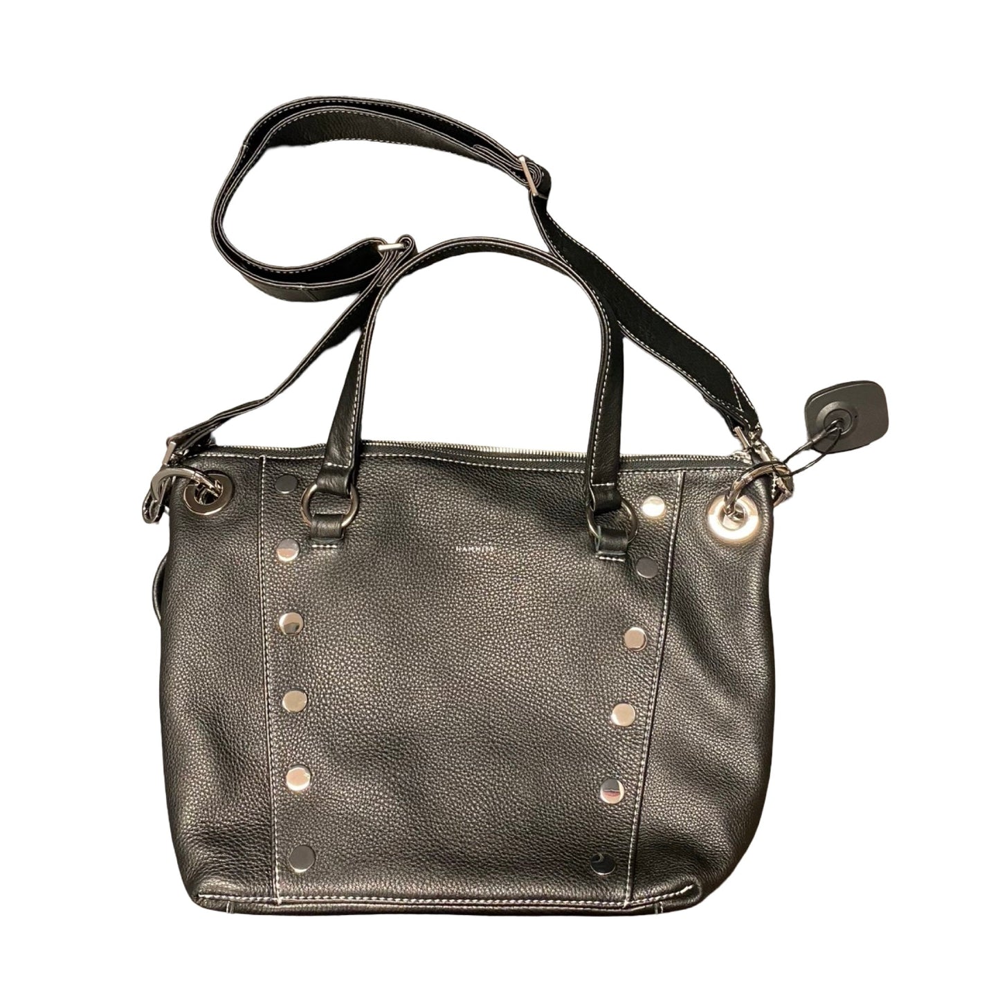 Handbag Designer By Hammitt In Black & Silver, Size:Medium