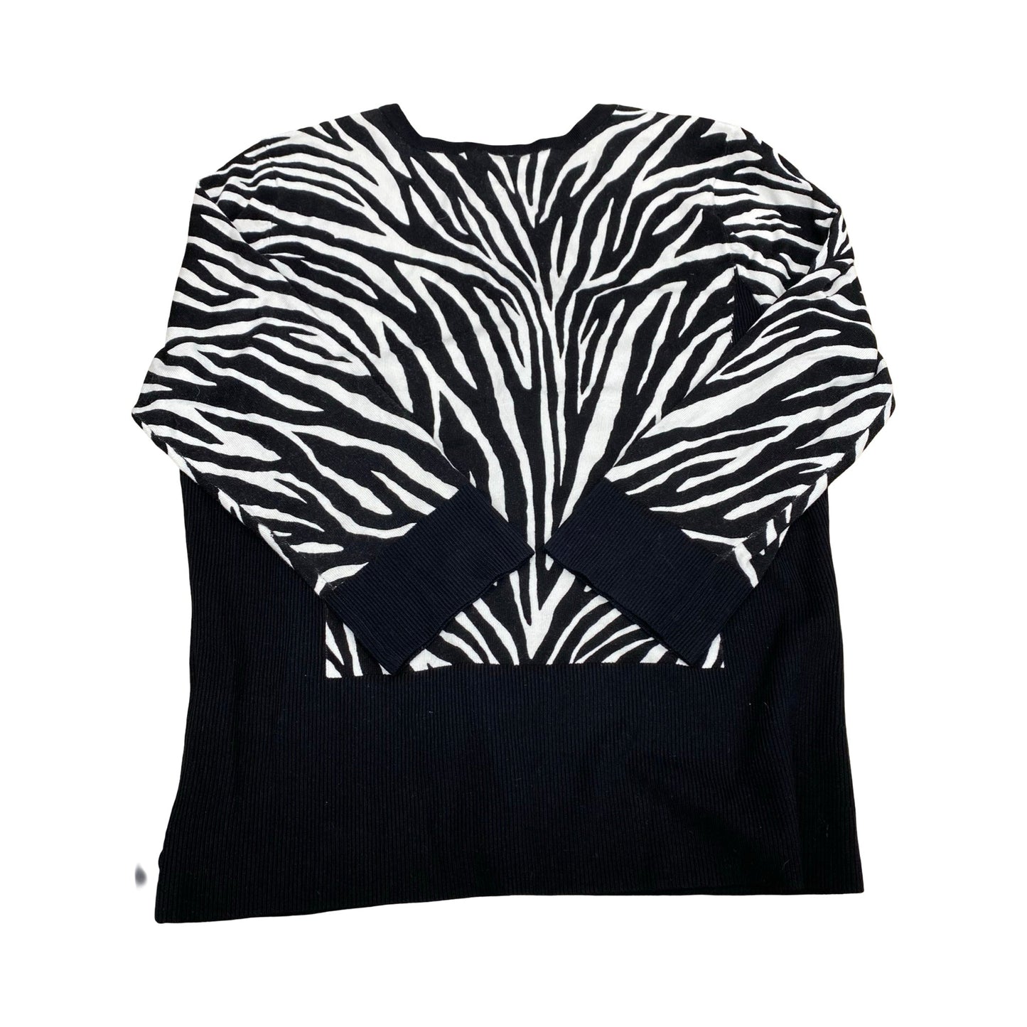 Sweater Cardigan By White House Black Market In Black & White, Size:L