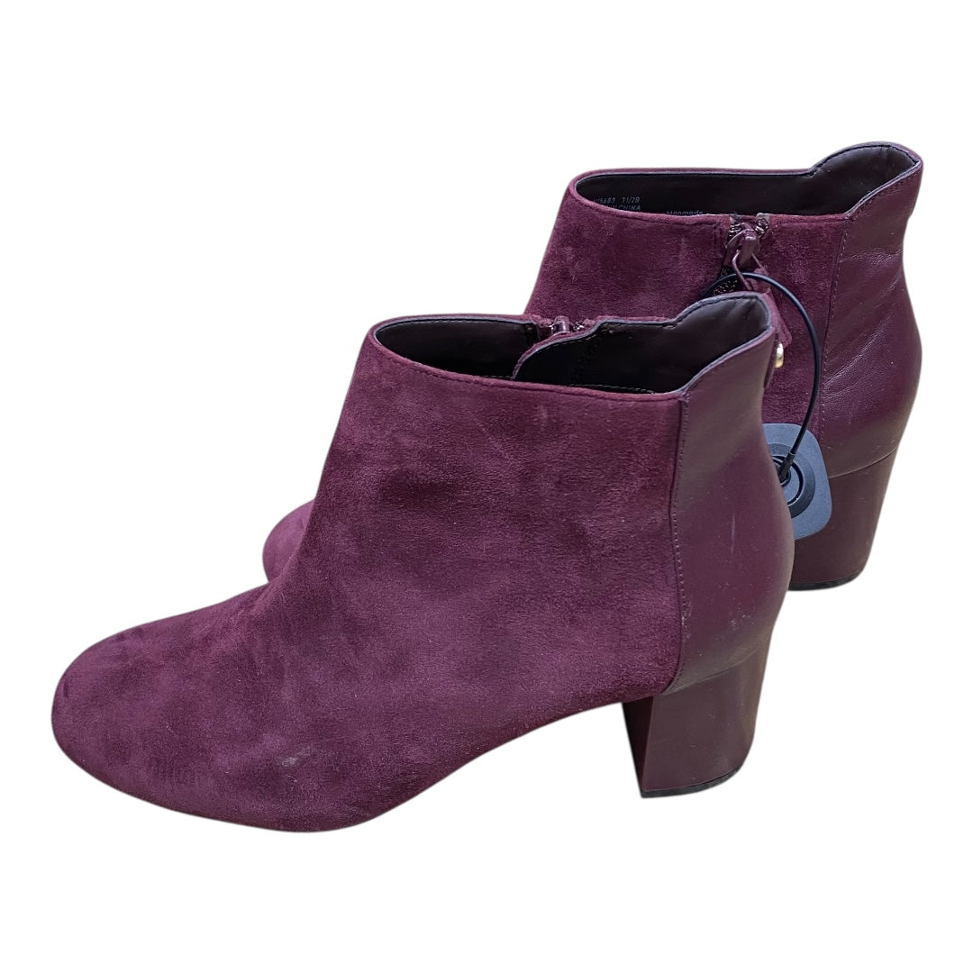 Boots Ankle Heels By Cole-Haan In Purple, Size:7.5