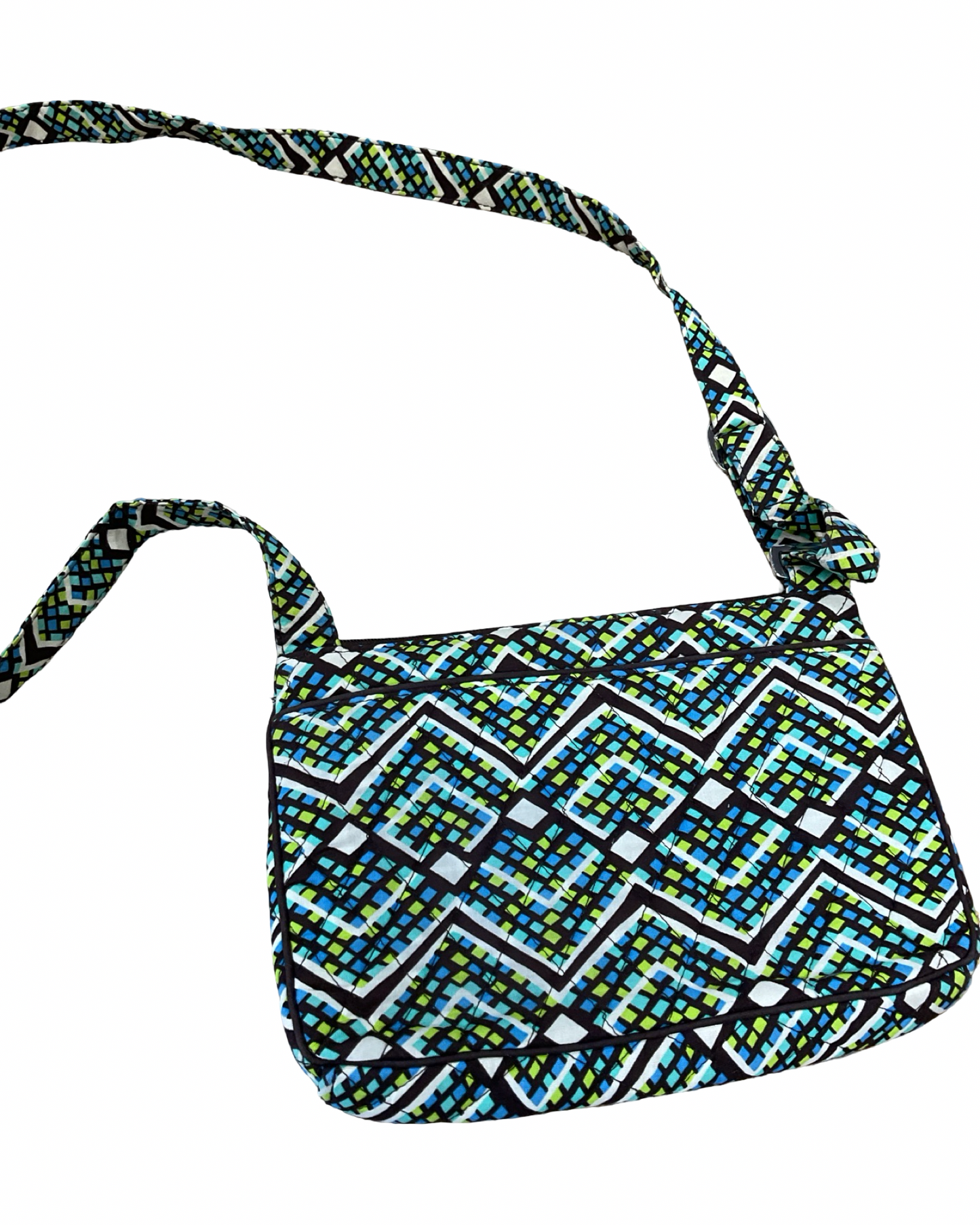 Crossbody By Vera Bradley In Brown & Green, Size:Small