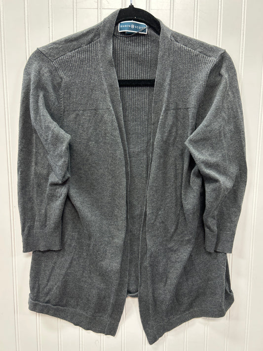 Cardigan By Karen Scott In Grey, Size:M