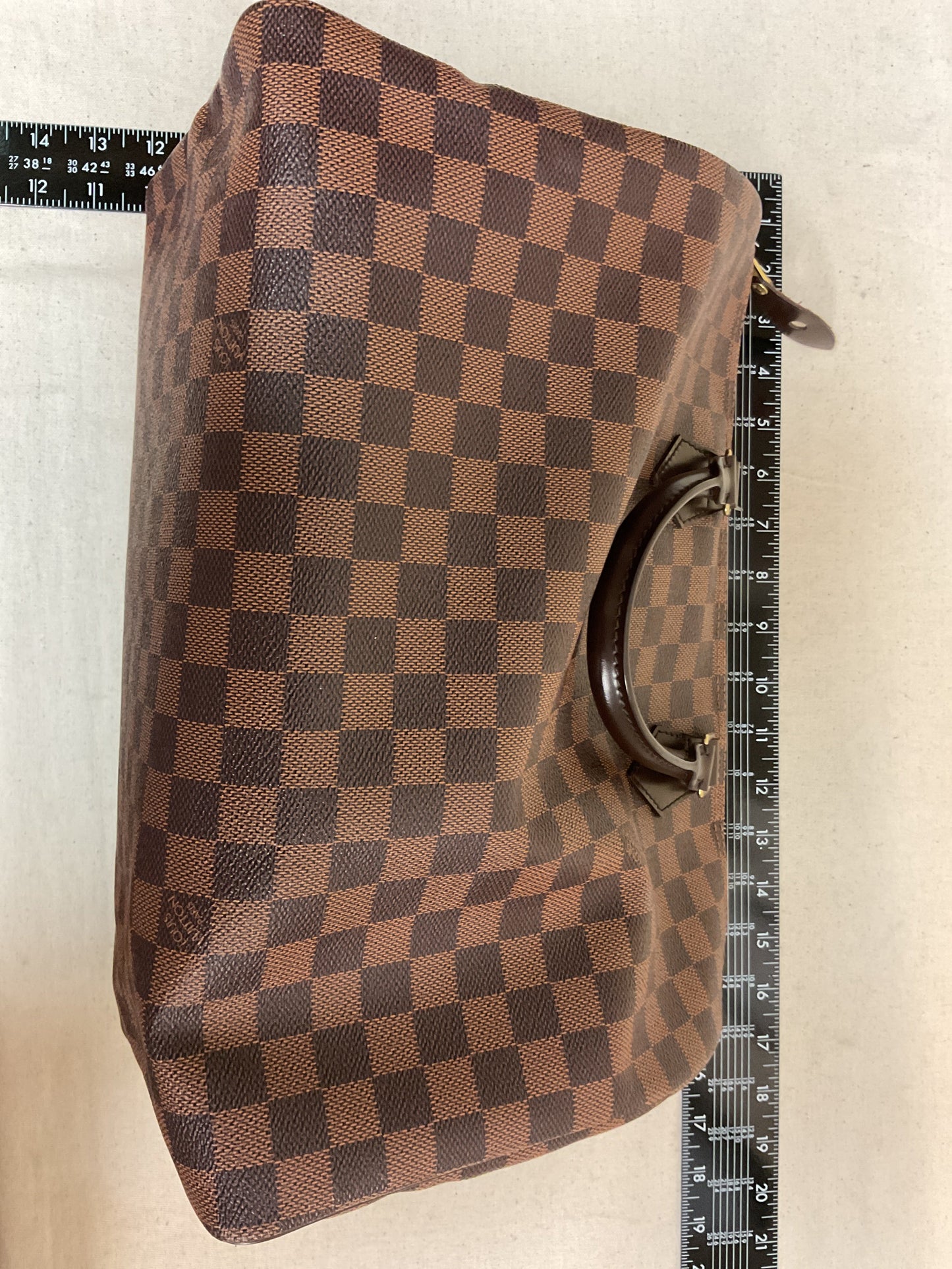 Handbag Luxury Designer By Louis Vuitton In Brown, Size:Large