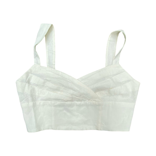 Top Sleeveless By Banana Republic In Cream, Size:M