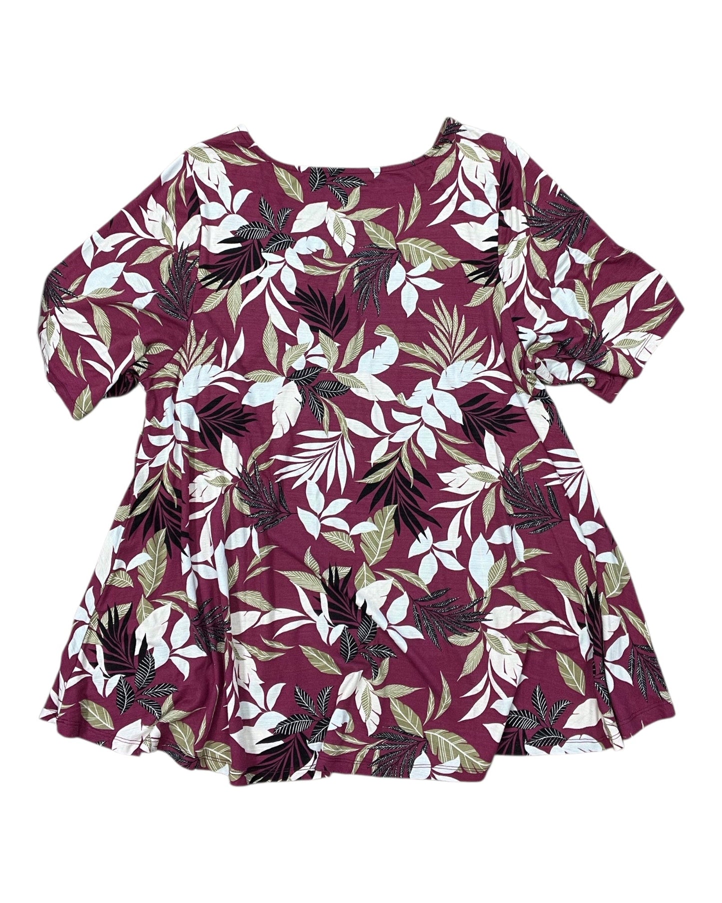 Top Ss By Lane Bryant In Pink & White, Size:3X