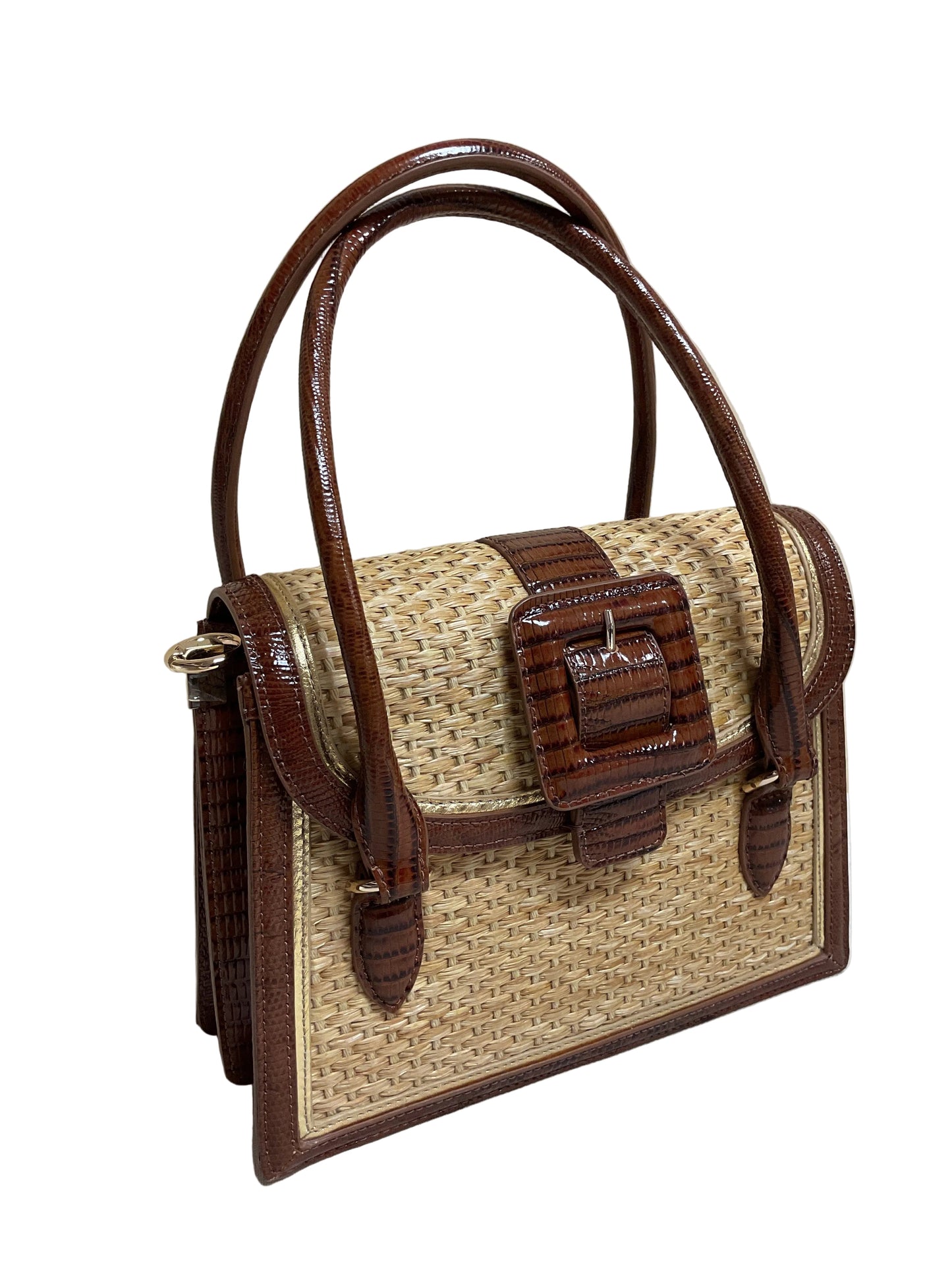 Handbag Designer By Brahmin In Brown & Tan, Size:Small