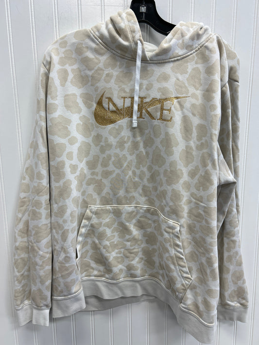 Sweatshirt Hoodie By Nike Apparel In Cream, Size:1X