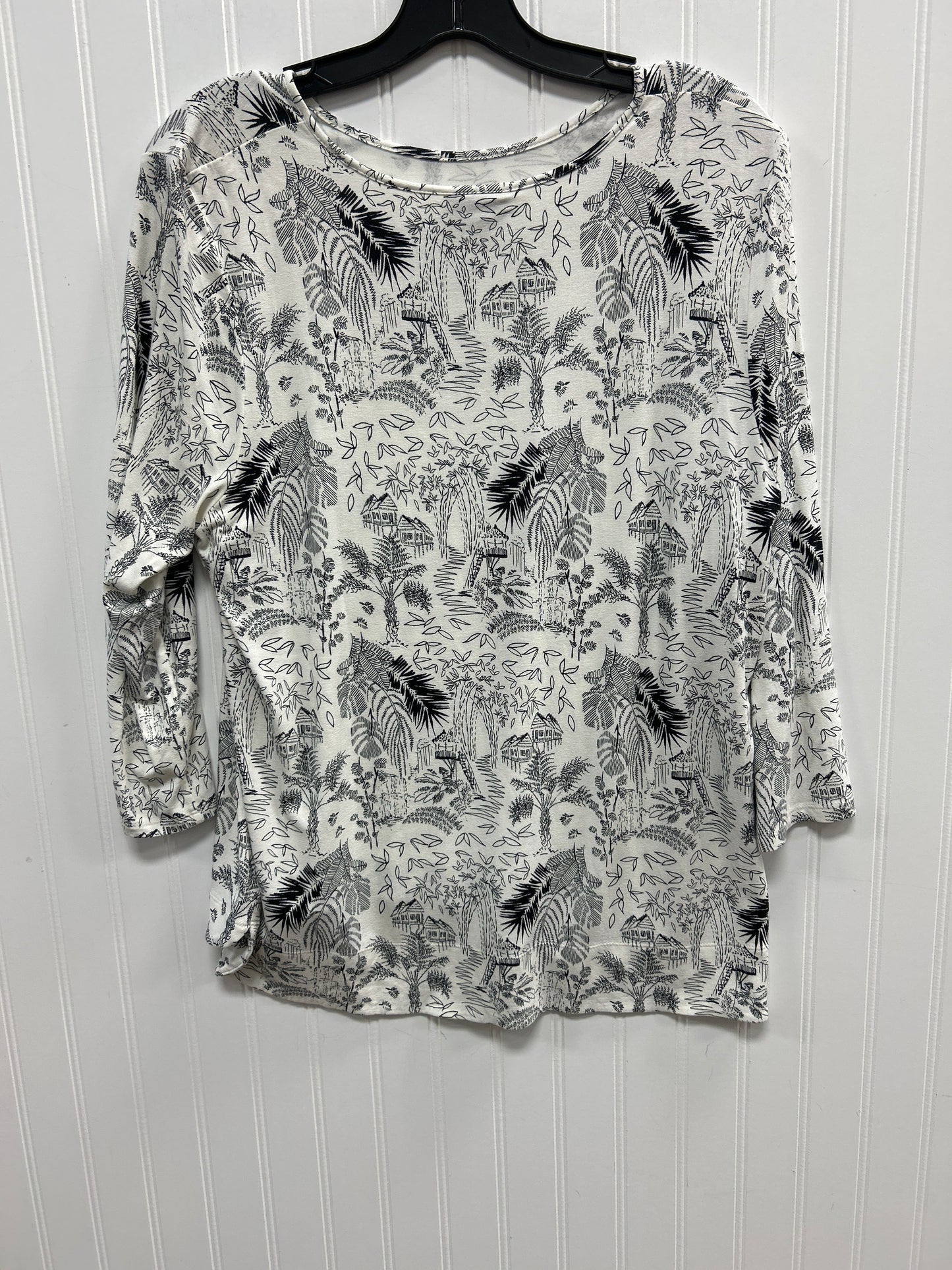 Top Ls By J. Jill In Black & White, Size:L