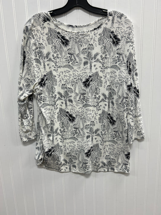 Top Ls By J. Jill In Black & White, Size:L