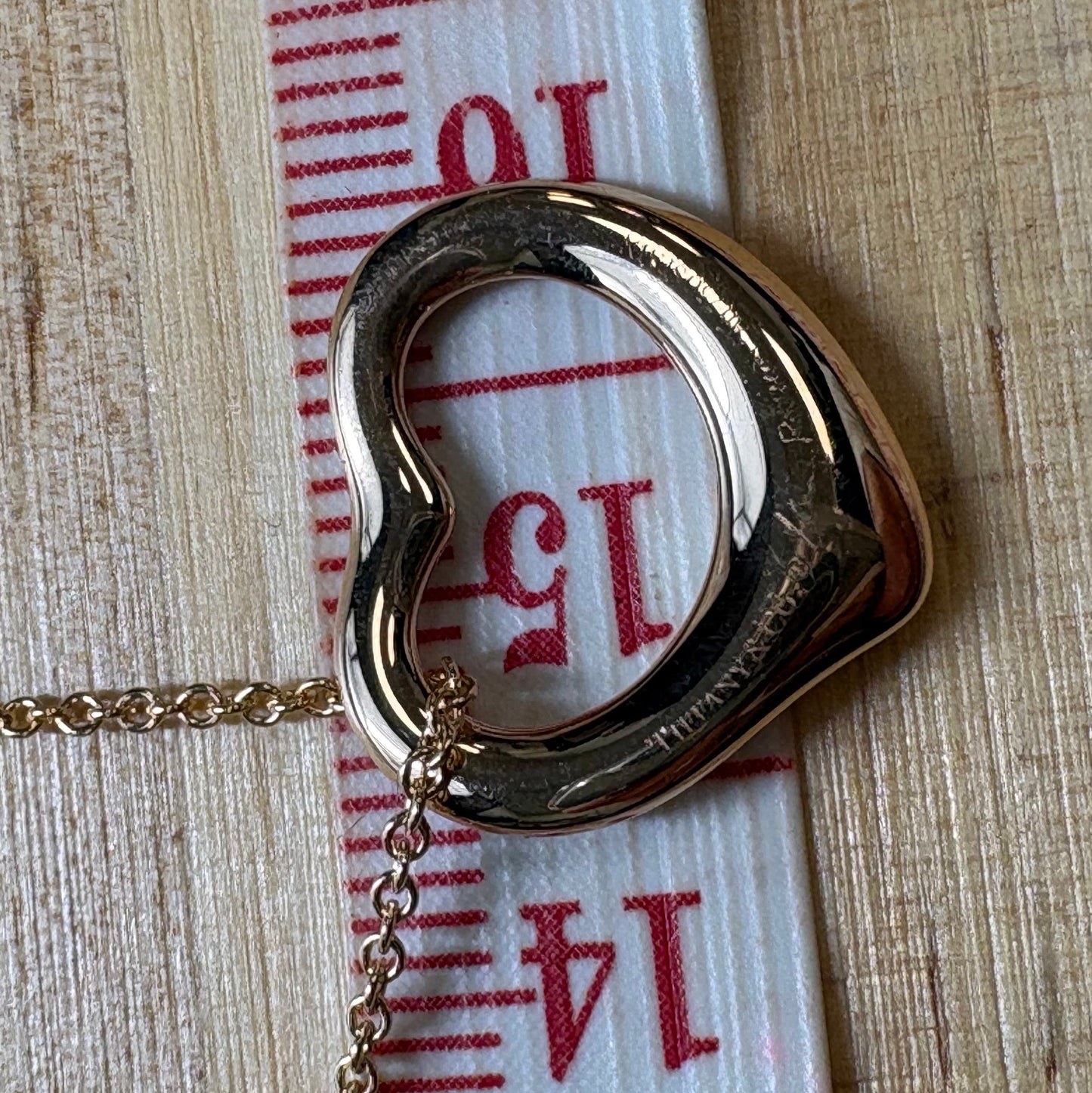 Tiffany & Company Open Heart 18k Rose Gold 16mm Luxury Necklace