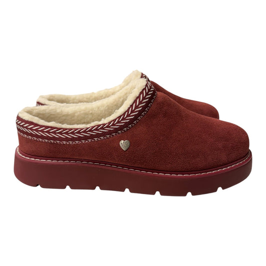 Shoes Flats By Bobs In Maroon, Size:11