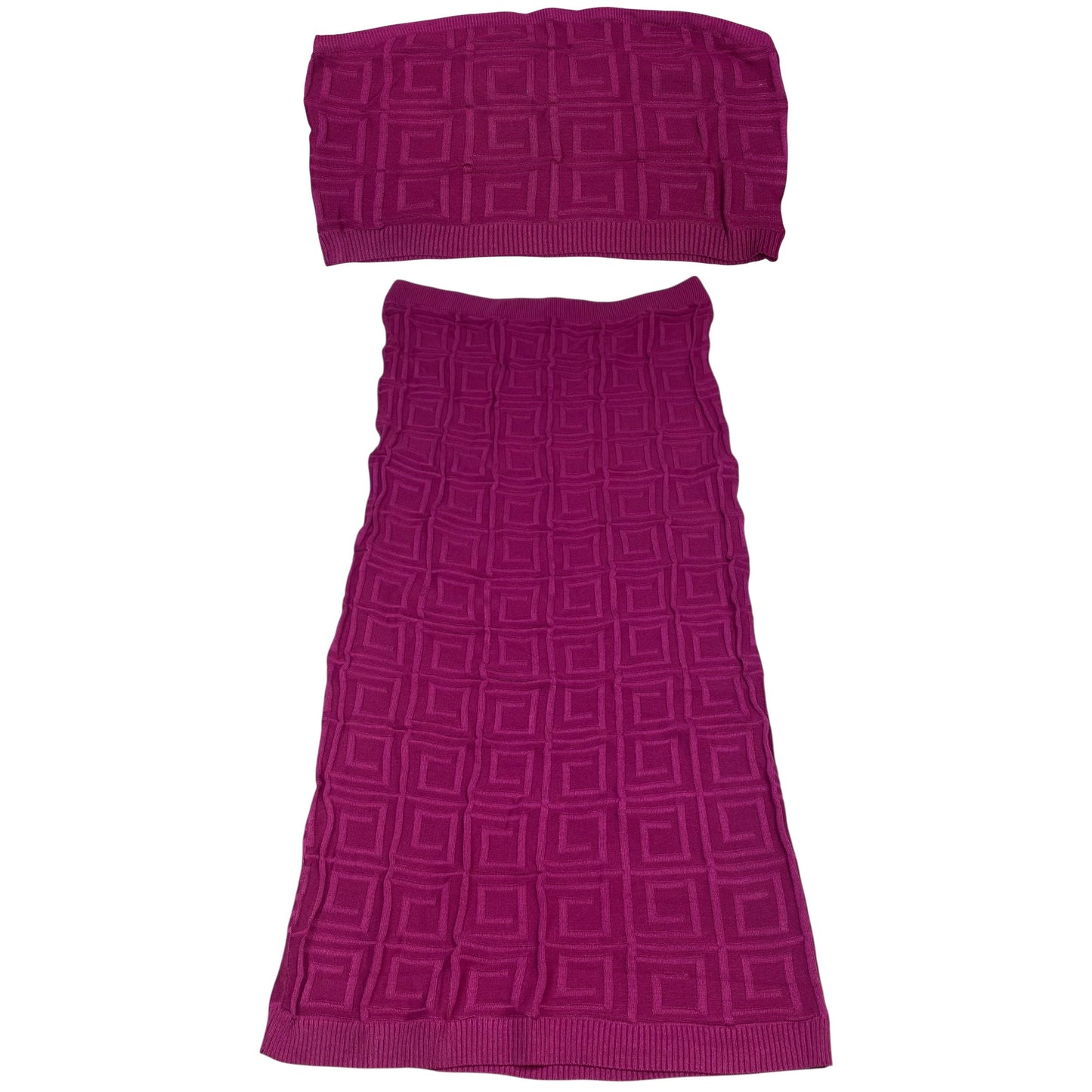 Skirt Set 2Pc By Fashion Nova In Pink, Size:1X