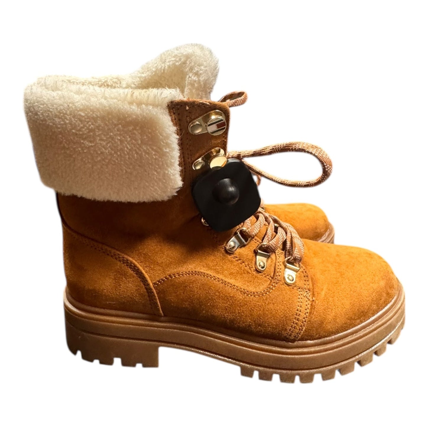 Boots Ankle Flats By Tommy Hilfiger In Brown, Size:9