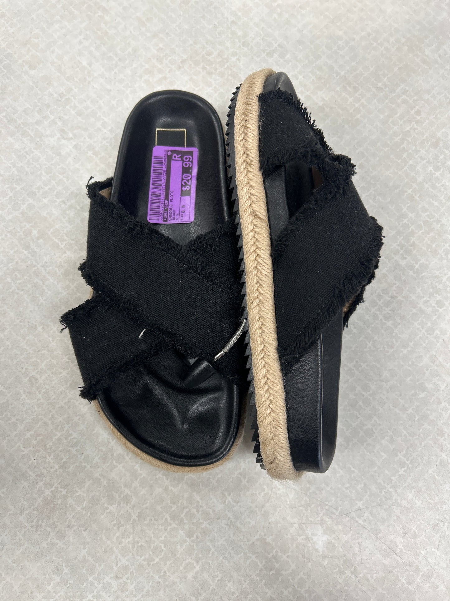Sandals Flats By Shu Shop In Black, Size:6.5