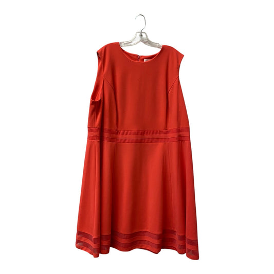 Dress Casual Short By Calvin Klein In Orange, Size:3