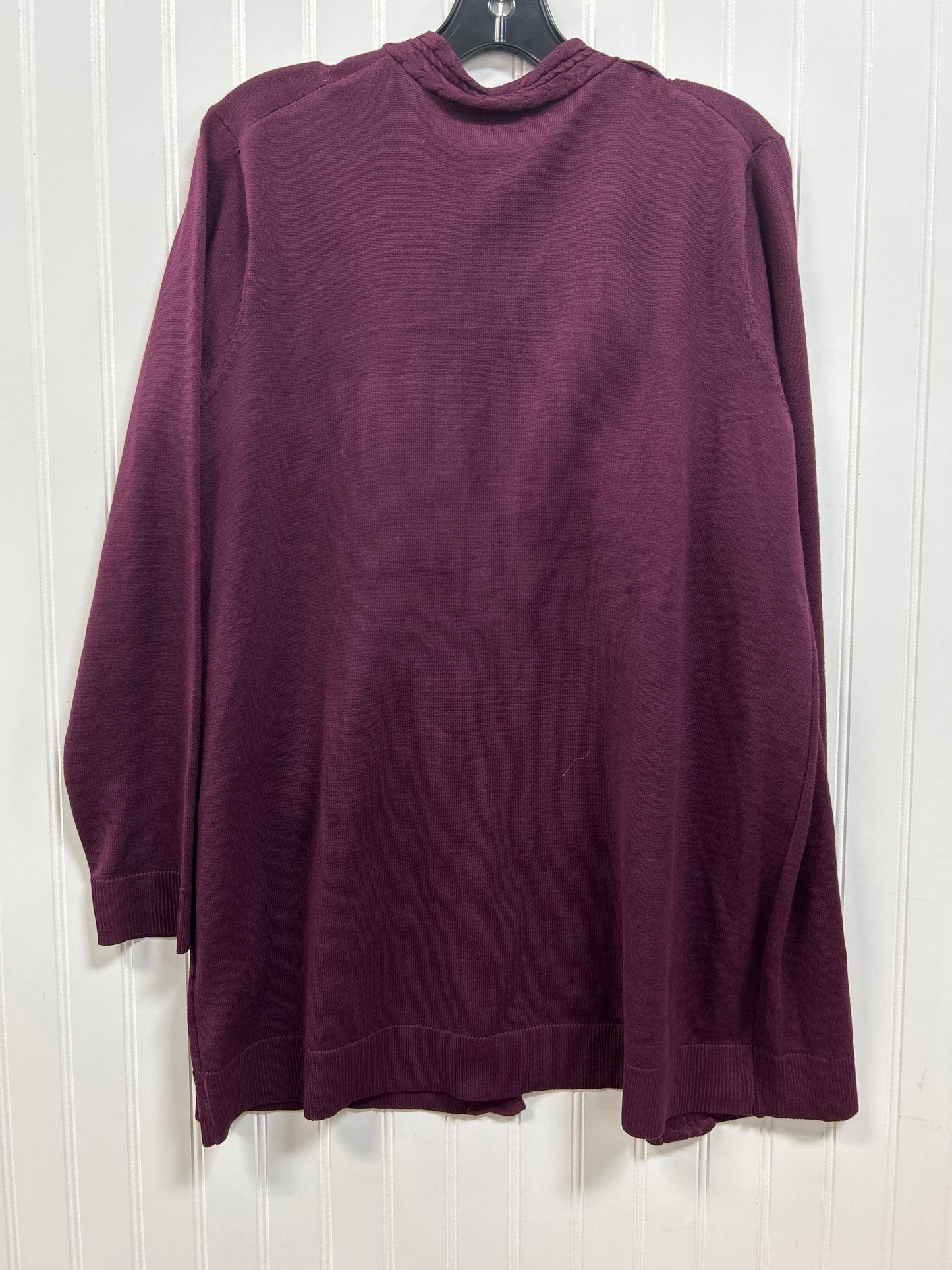 Cardigan By Melissa Paige In Purple, Size:Xl