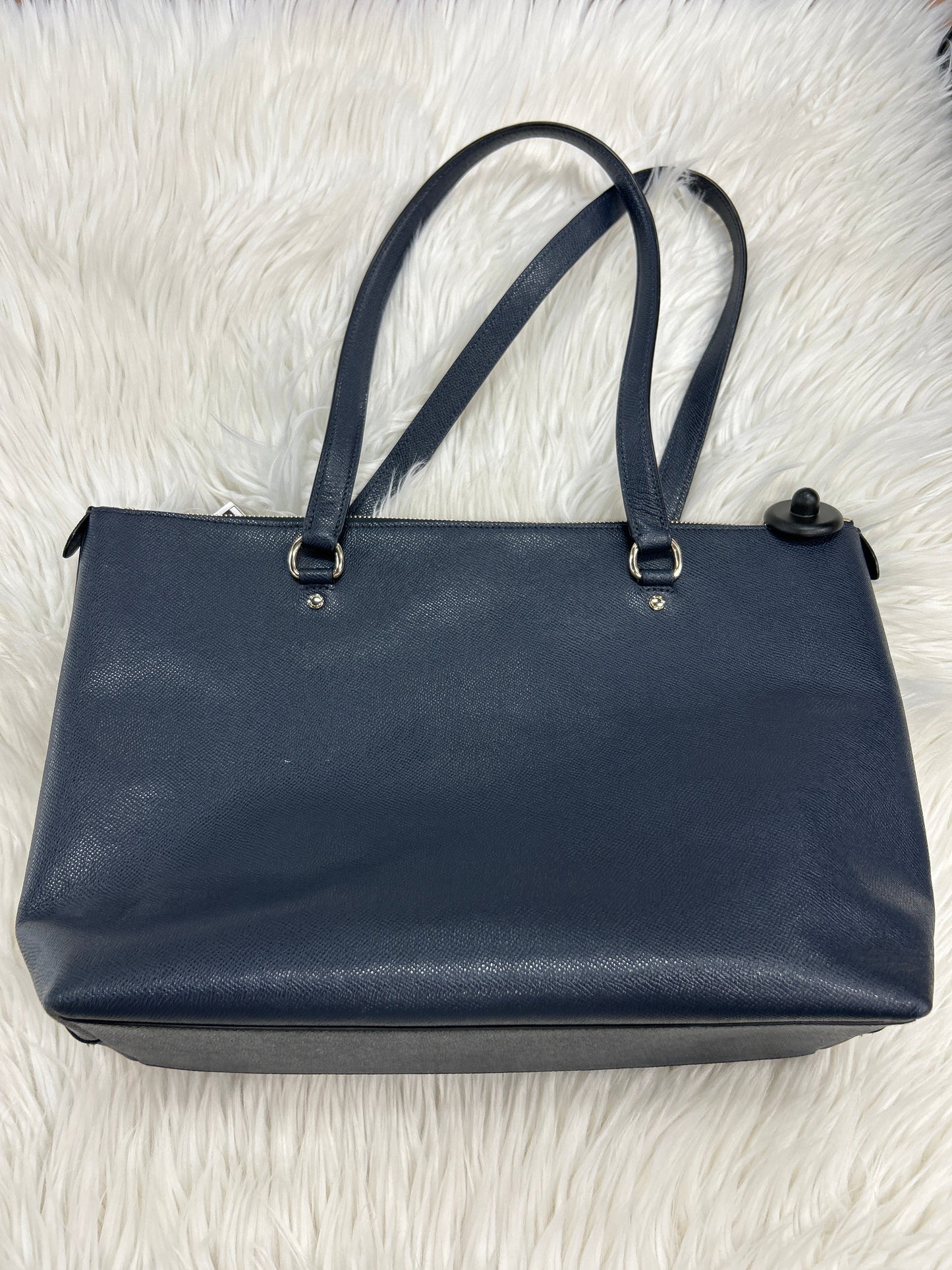 Handbag Designer By Coach In Navy, Size:Large AS IS