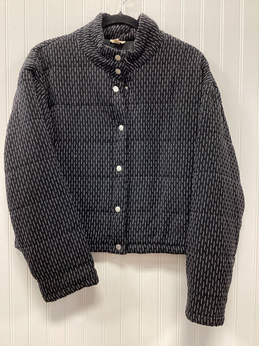 Jacket Puffer & Quilted By Hem & Thread In Black, Size:L