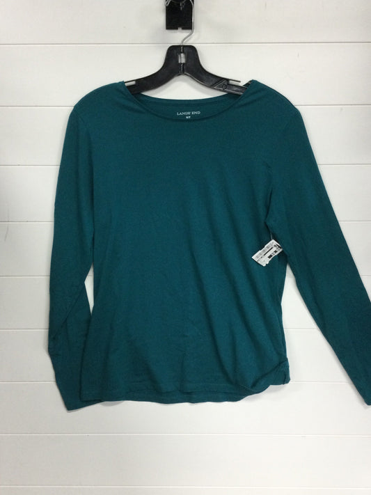 Top Ls Basic By Lands End In Teal, Size:Mp