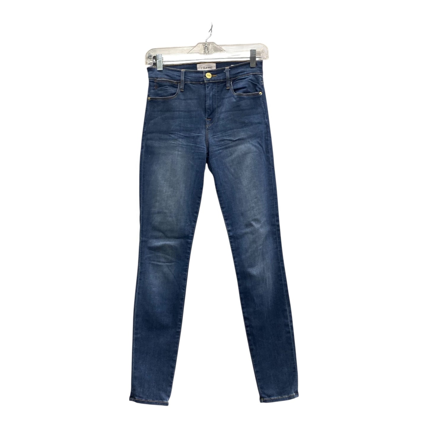 Jeans Skinny By Frame In Blue Denim, Size:2