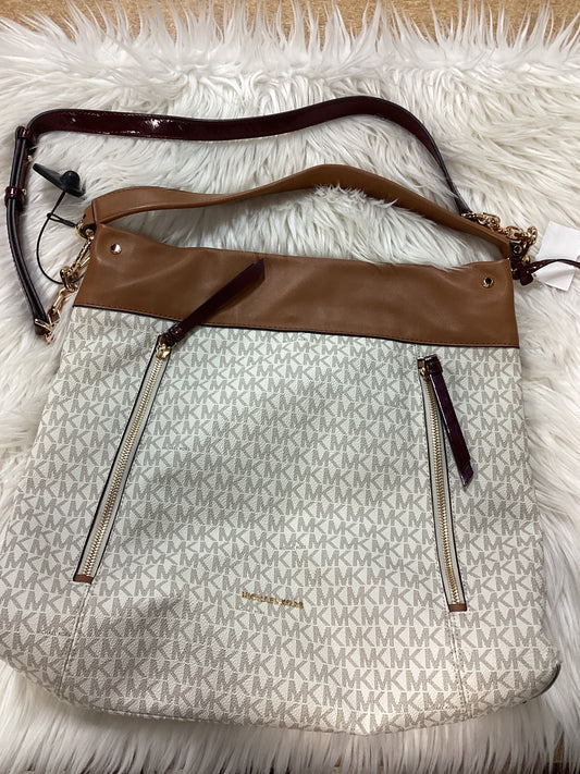 Handbag Designer By Michael Kors In White, Size:Large