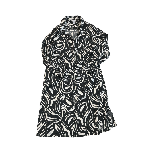 Dress Casual Midi By Nine West In Black & White, Size:1X