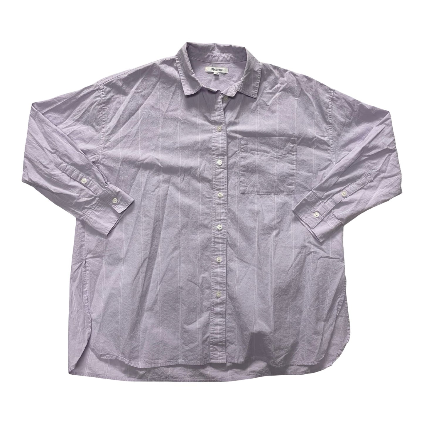 Blouse Ls By Madewell In Purple & White, Size:S