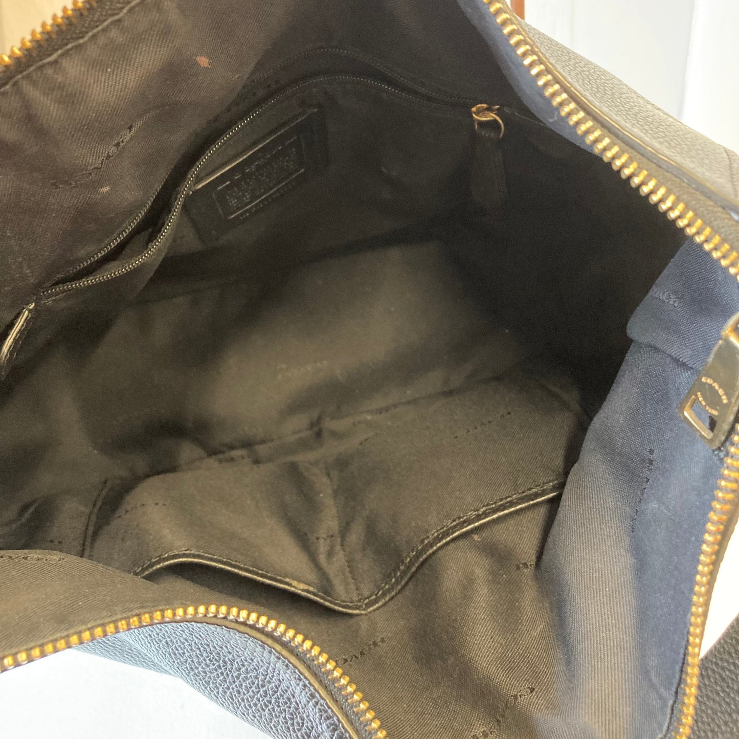 Handbag Designer By Coach In Black, Size:Large