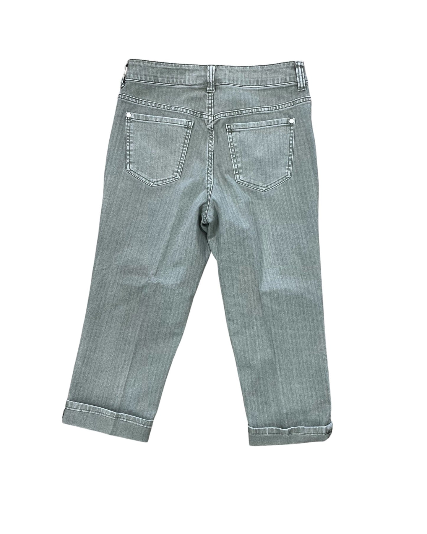 Jeans Cropped By Christopher And Banks In Green, Size:6P
