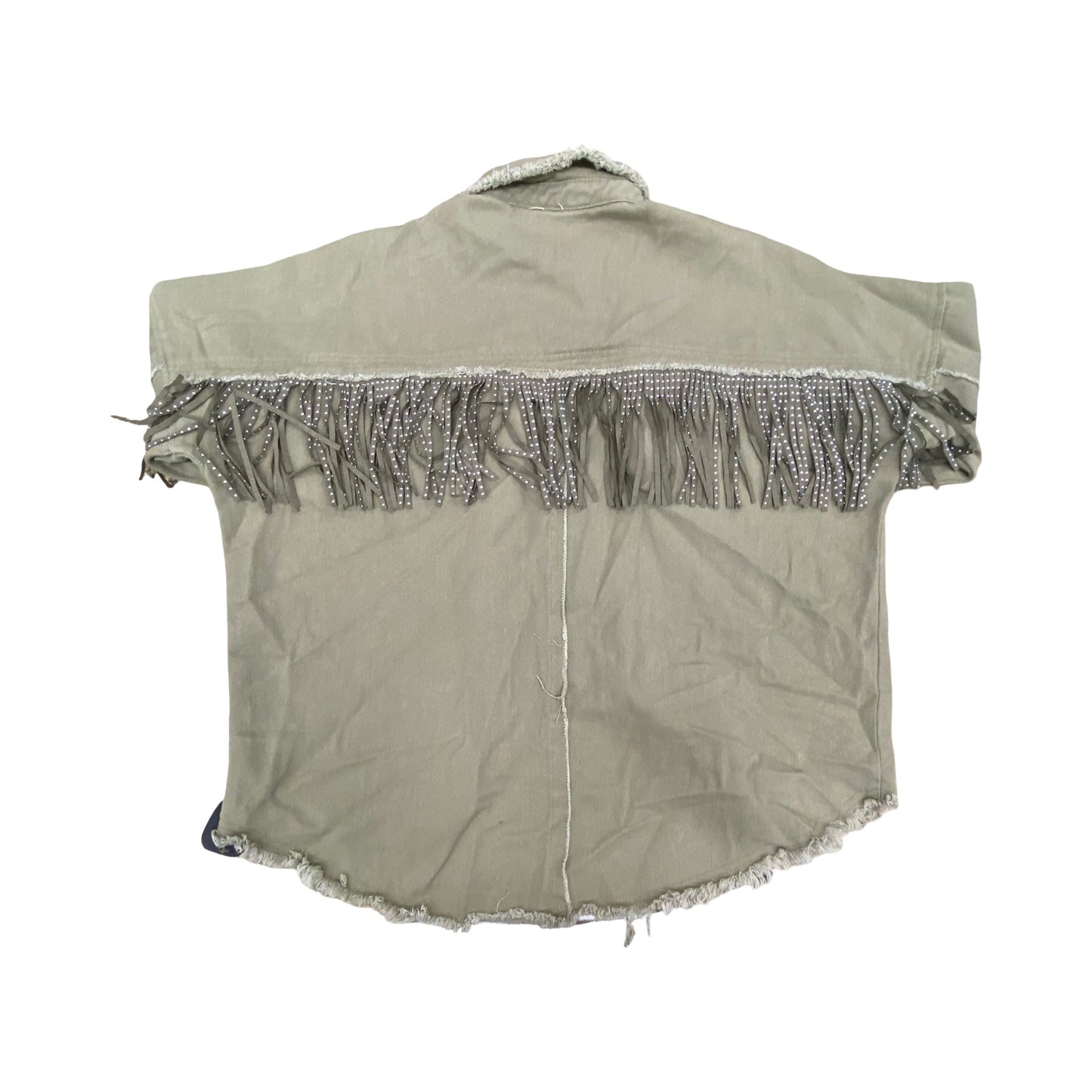 Jacket Denim By Veveret In Green, Size:S