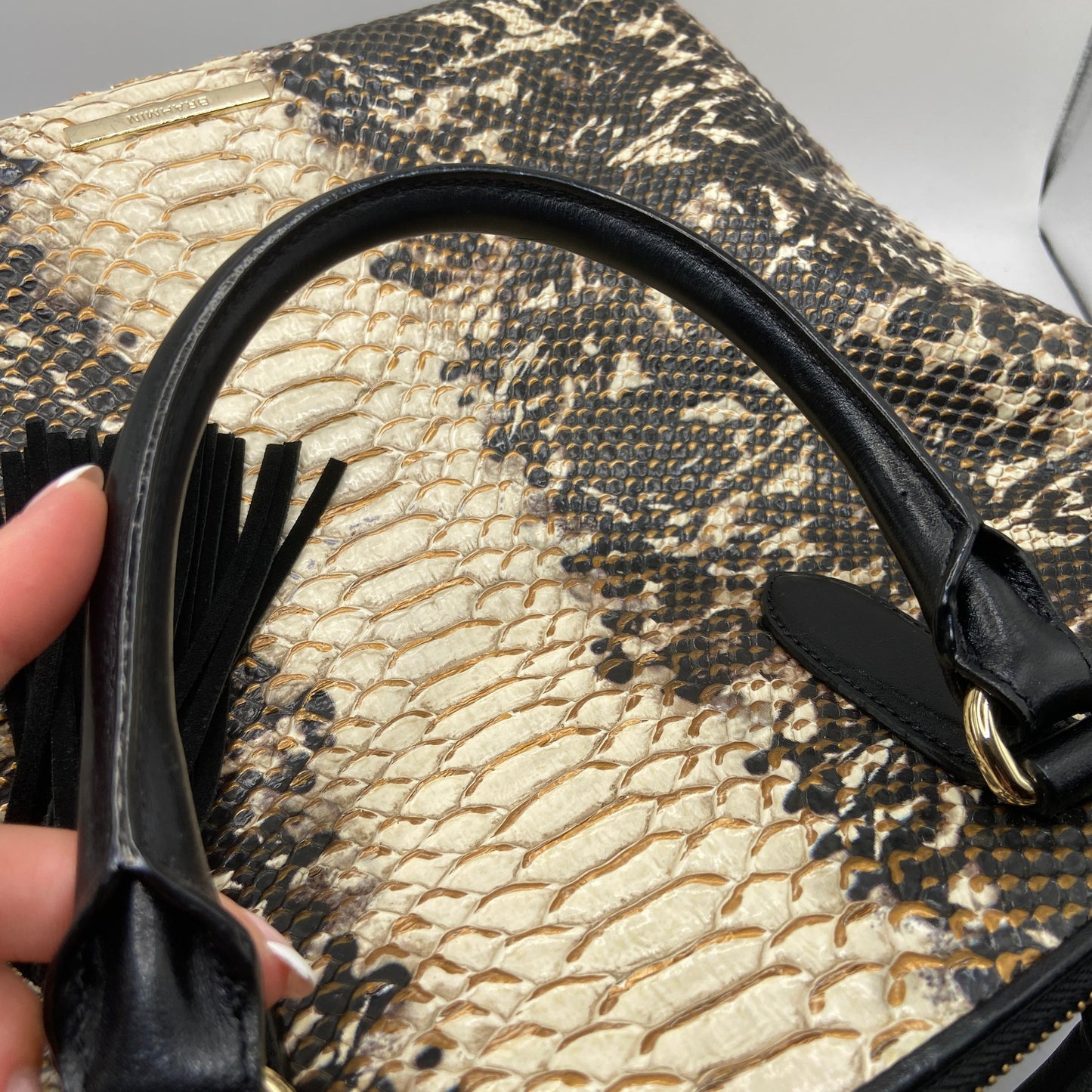 Handbag Designer By Brahmin, Size: Large