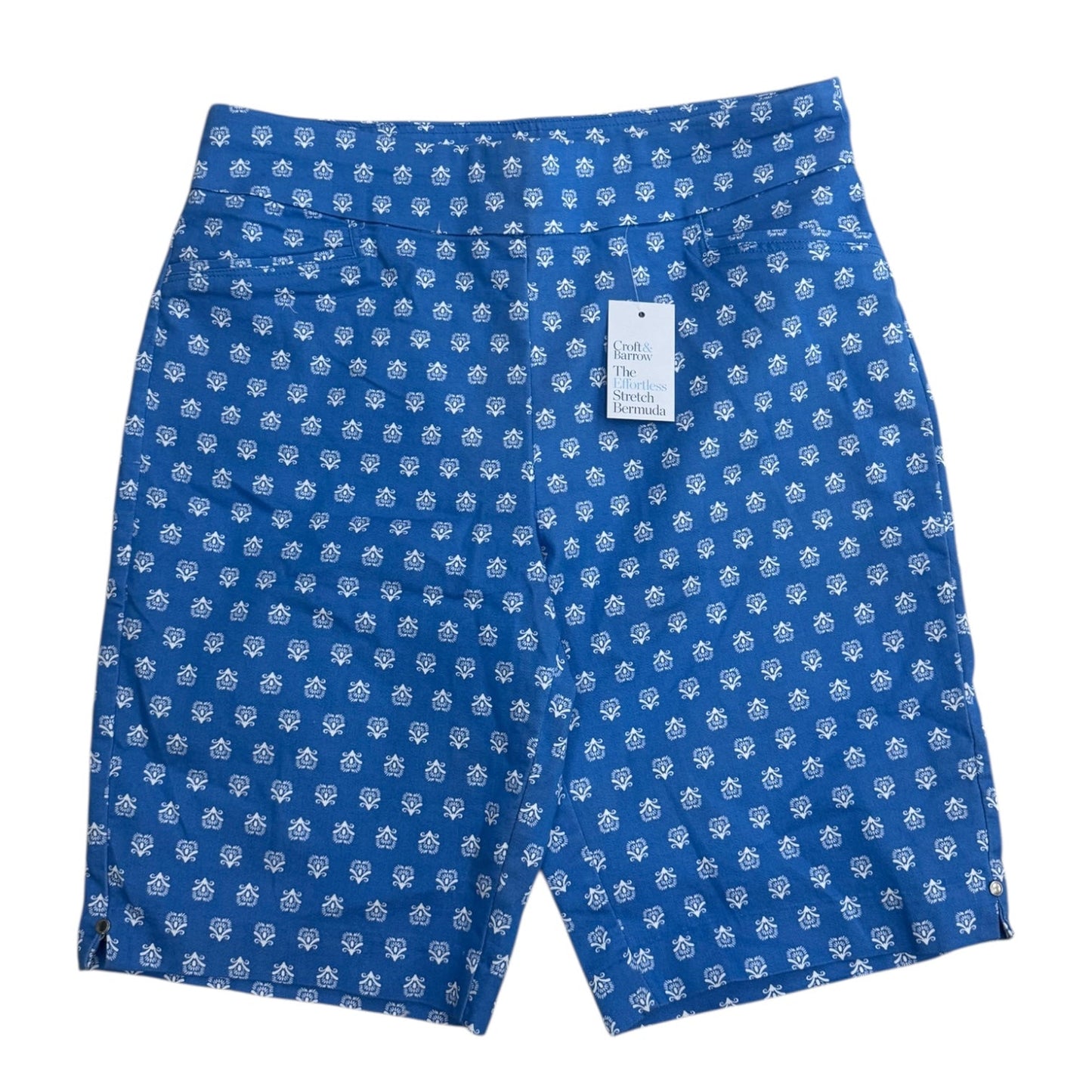 Shorts By Croft And Barrow In Blue &amp; White, Size:14