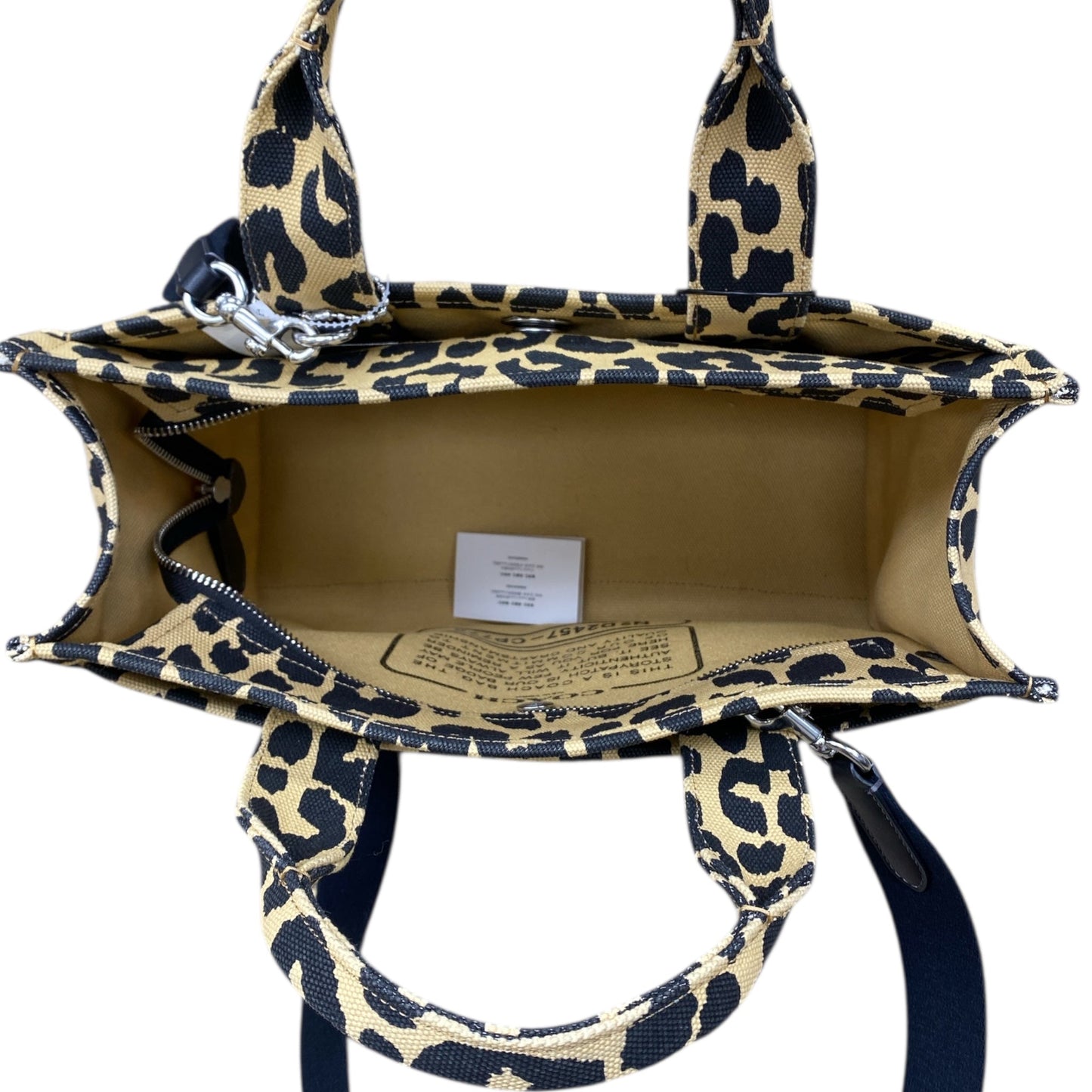 Handbag Designer By Coach In Animal Print, Size:Medium