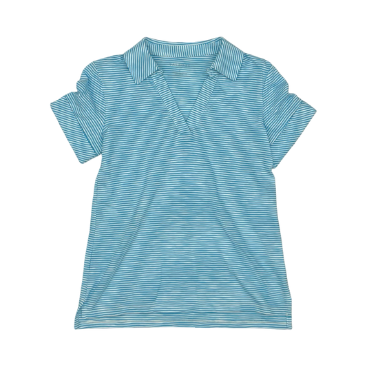 Top Ss By Talbots In Blue & Cream, Size:S