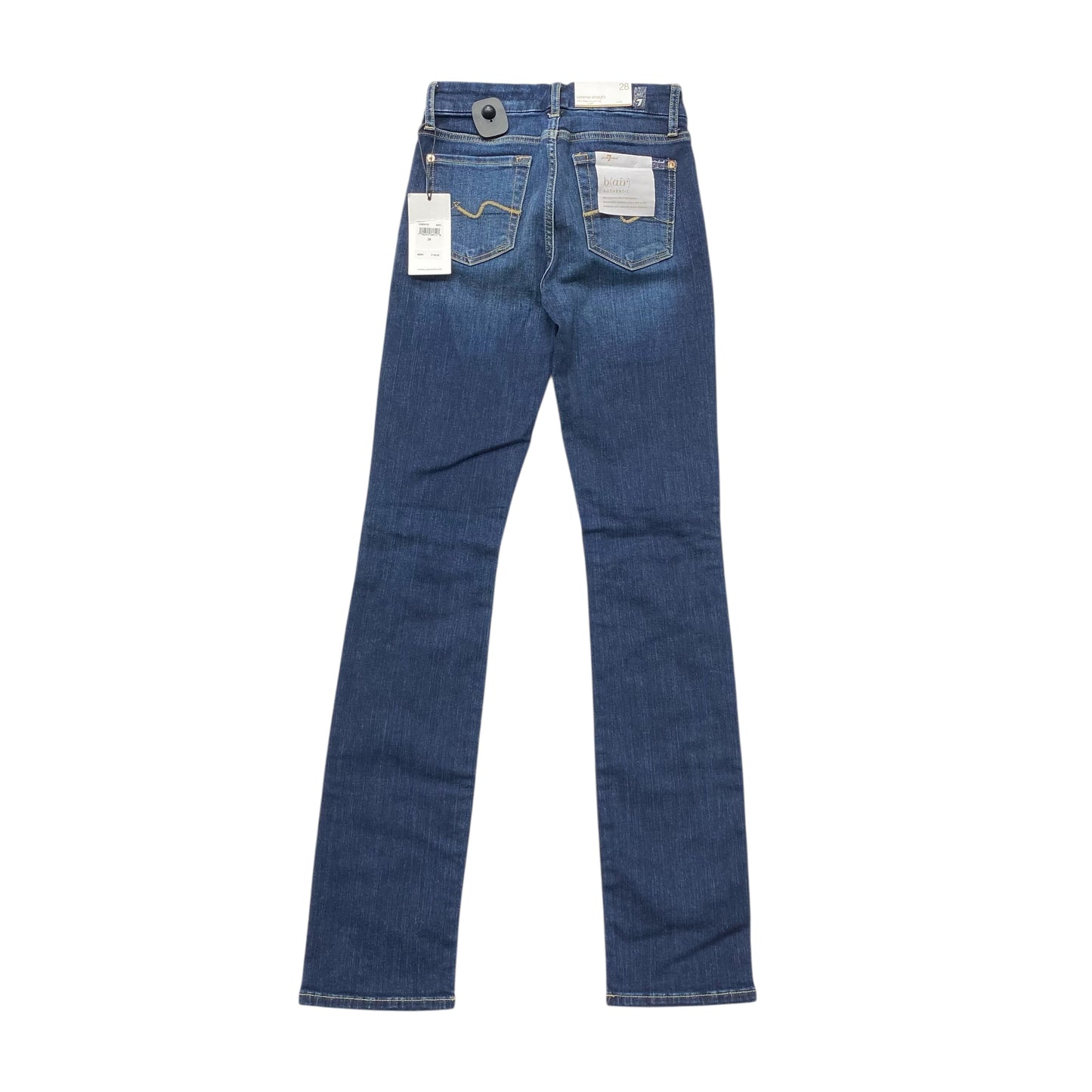 Jeans Straight By 7 For All Mankind In Blue Denim, Size:6