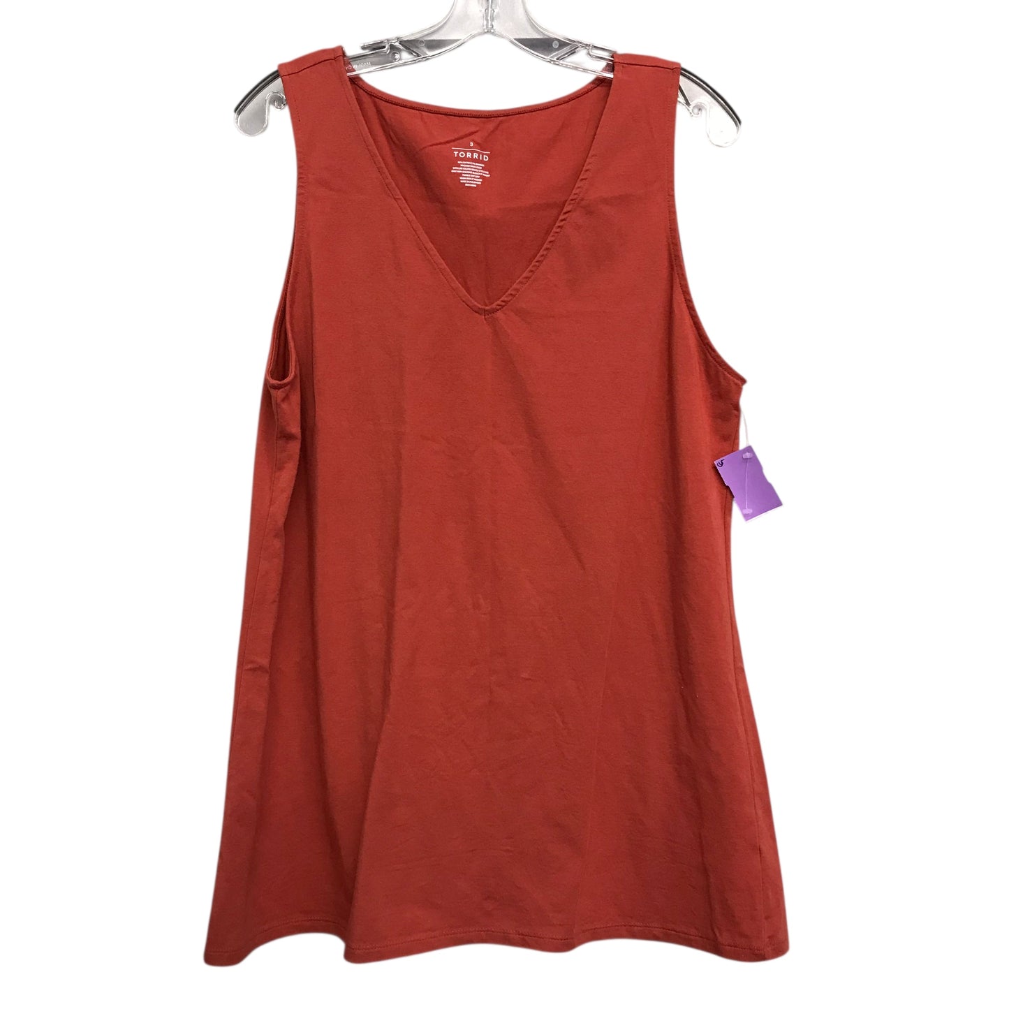 Top Sleeveless Basic By Torrid In Orange, Size:3X
