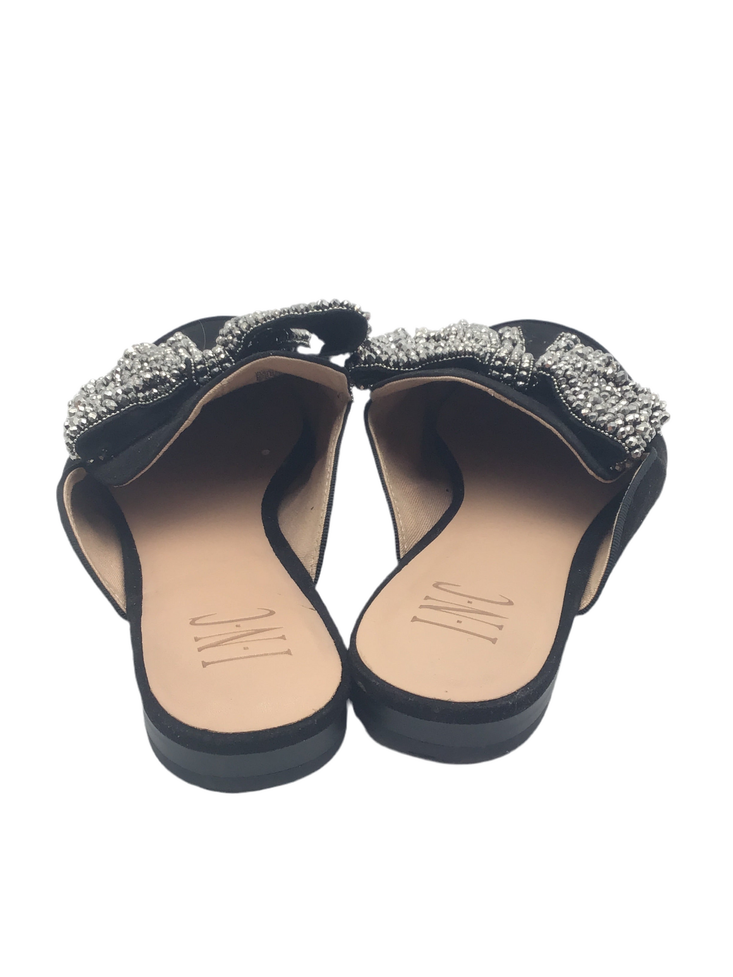 Black & Silver Shoes Flats Inc, Size 7.5